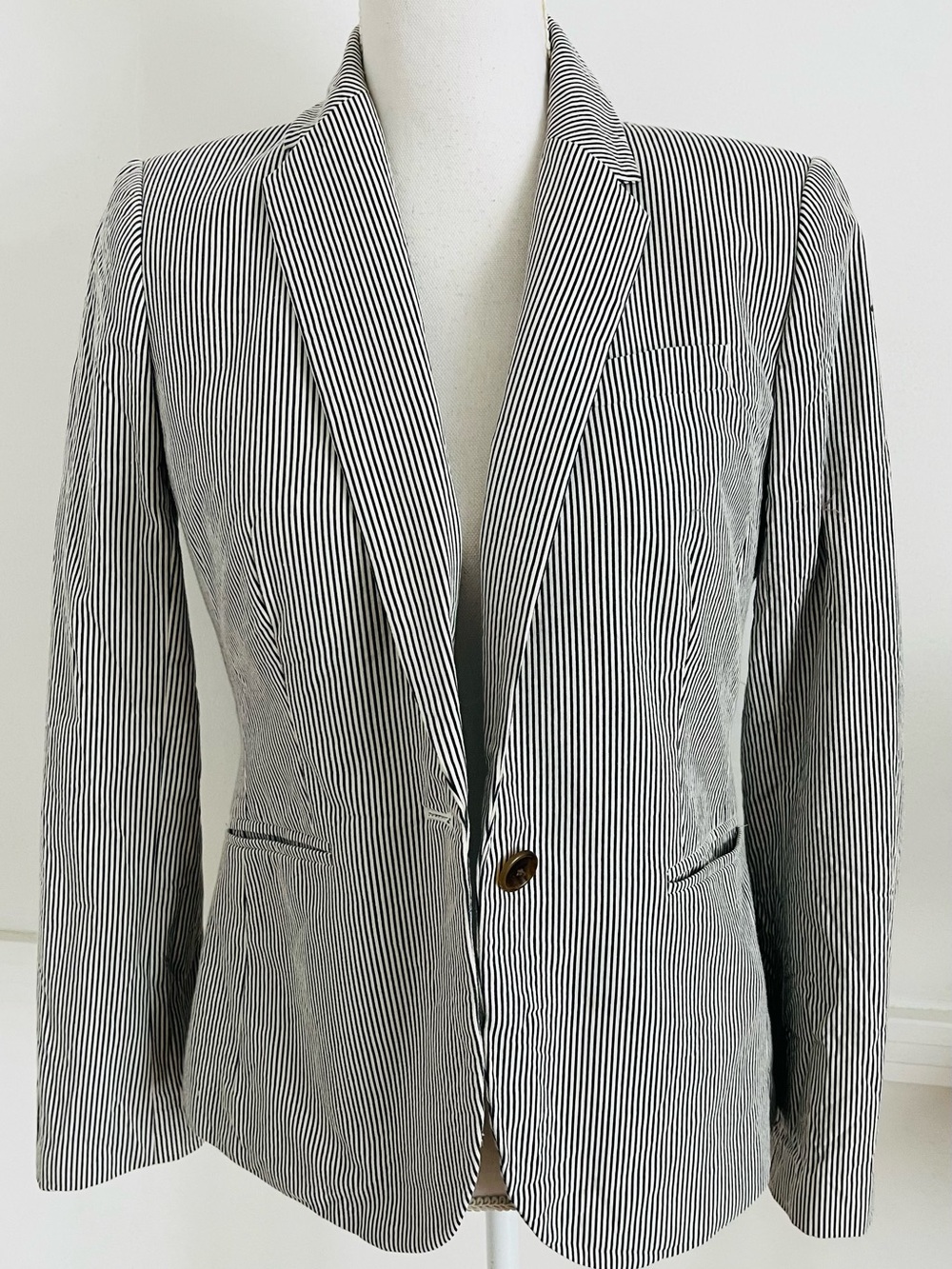 J. Crew • Campbell Blazer Striped Black & White Women's Blazer